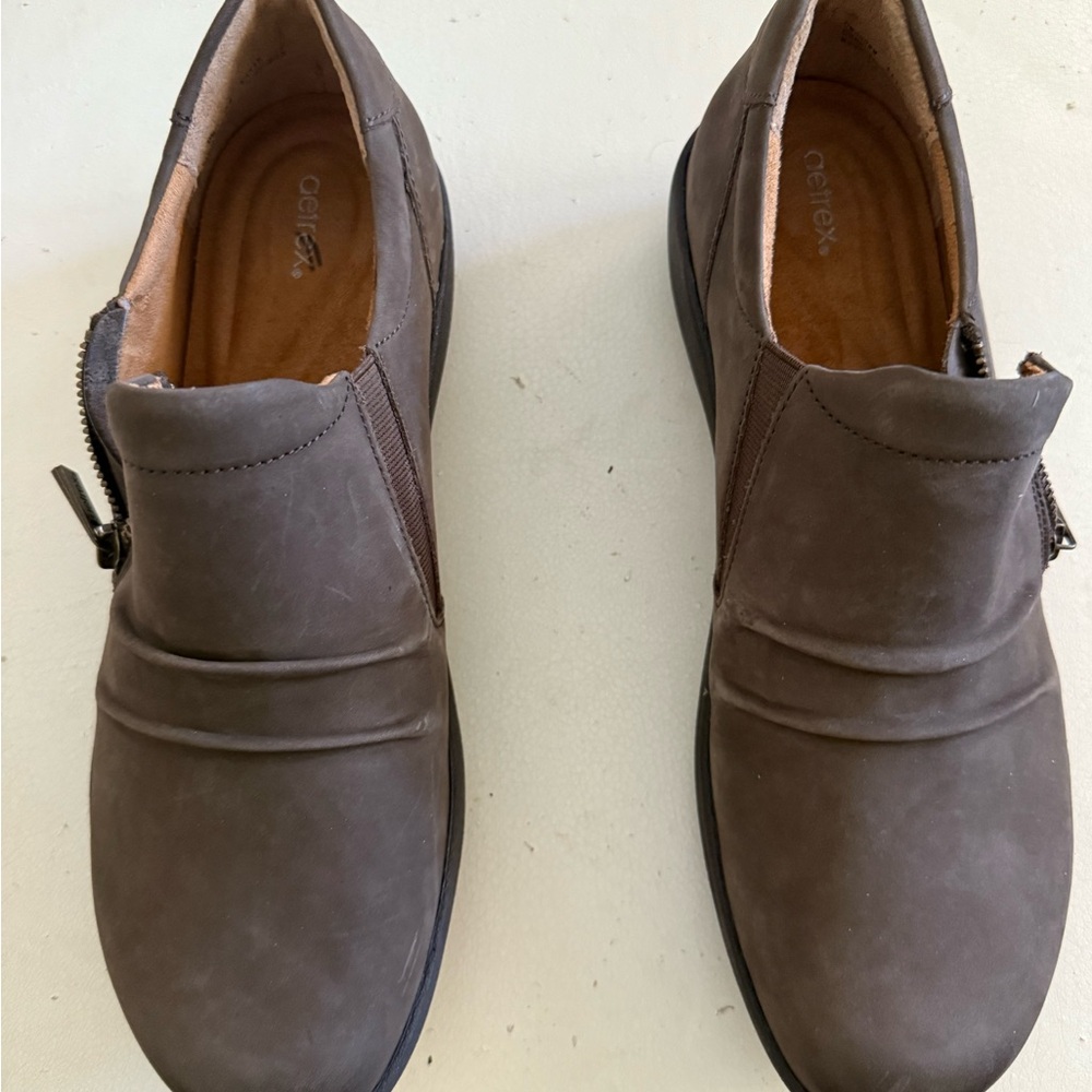 Aetrex Brown Slip-On Comfort Shoes